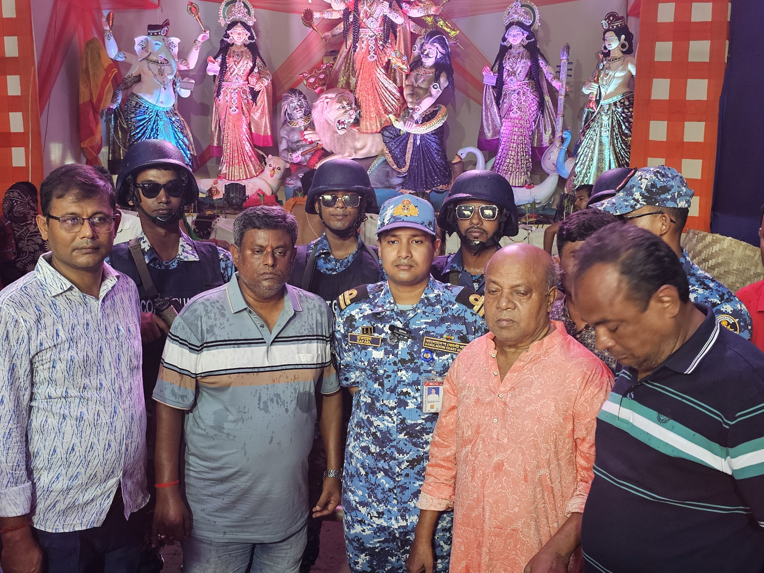 প্রতিমা বিসর্জ্জনের শেষ মুহুর্ত পর্যন্ত নদী ও উপকূল এলাকায় সার্বক্ষনিক মোতায়েন থাকবে কোস্টগার্ডের বিশেষ টহল টিম