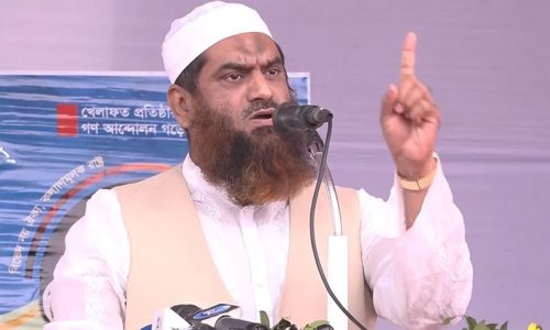 বাংলাদেশ খেলাফত মজলিসের আমির মাওলানা মামুনুল হক।ছবি: সংগৃহীত।