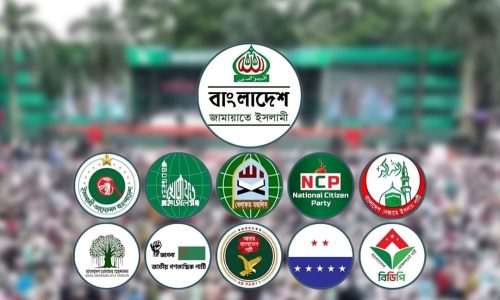 ১১ দলীয় ঐক্যে। ছবি: ক্যাপ্টেন্স টিভি